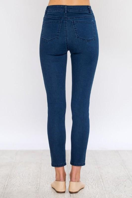 High Waisted Embroidered Skinny Jeans - Simply Fabulous Boutique