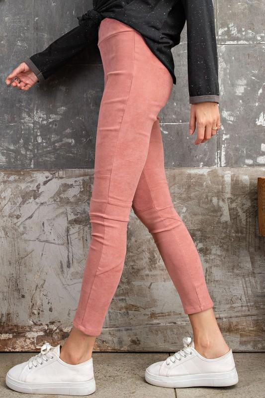 High Rise Suede Skinny Pants - Simply Fabulous Boutique