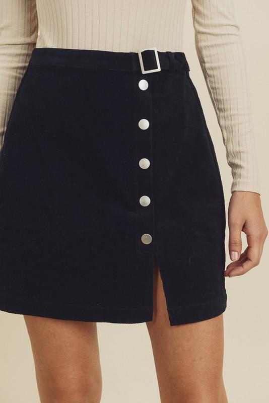 Belted Corduroy Skirt - Simply Fabulous Boutique