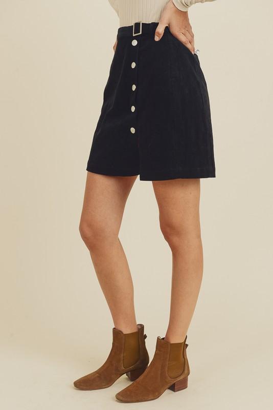 Belted Corduroy Skirt - Simply Fabulous Boutique
