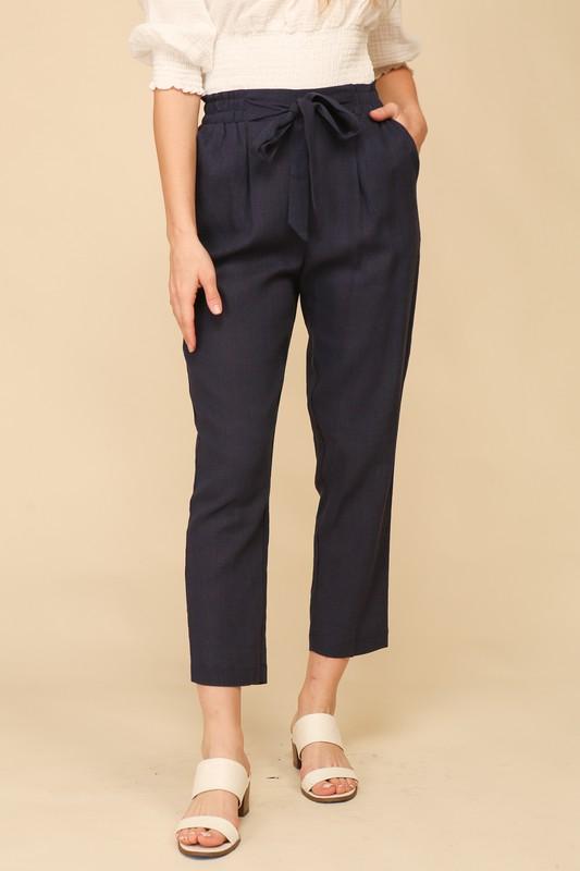 Cropped Paperbag Pants - Simply Fabulous Boutique
