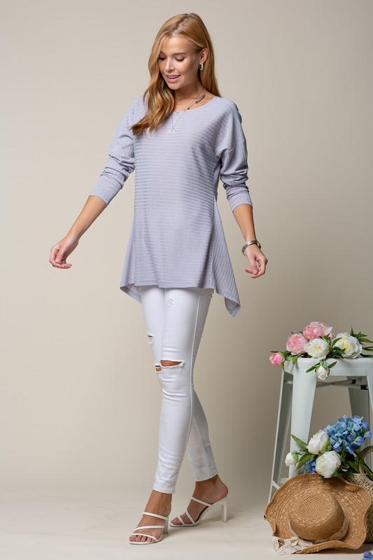 Knot Back Long Sleeve Top - Simply Fabulous Boutique