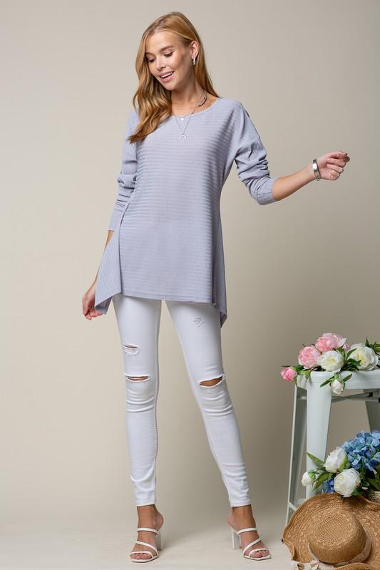 Knot Back Long Sleeve Top - Simply Fabulous Boutique