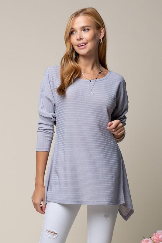 Knot Back Long Sleeve Top - Simply Fabulous Boutique