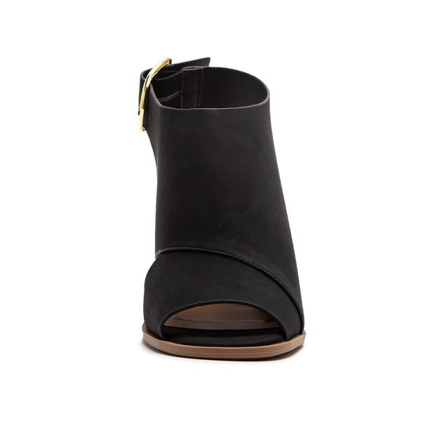 Studded Heel Peep Toe Booties - Simply Fabulous Boutique