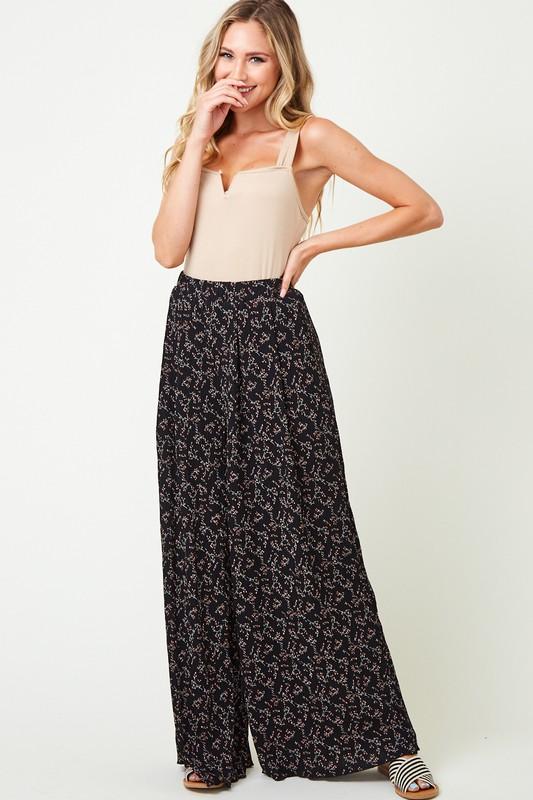 Floral Print Palazzo Pants - Simply Fabulous Boutique