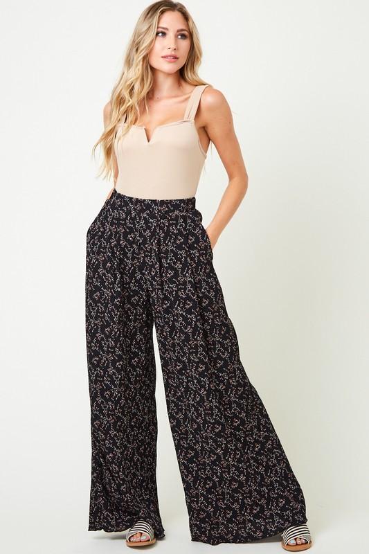 Floral Print Palazzo Pants - Simply Fabulous Boutique