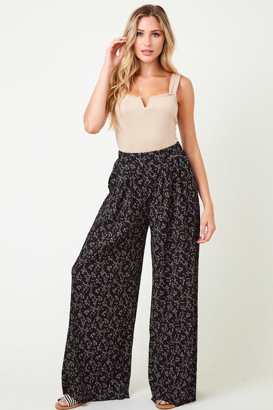Floral Print Palazzo Pants - Simply Fabulous Boutique