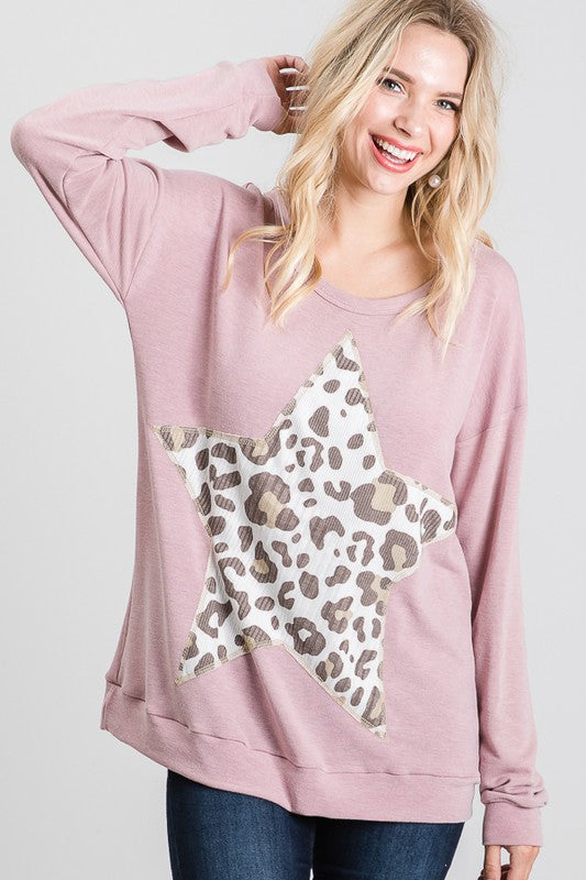 Leopard Star Top