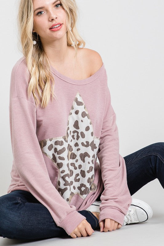 Leopard Star Top