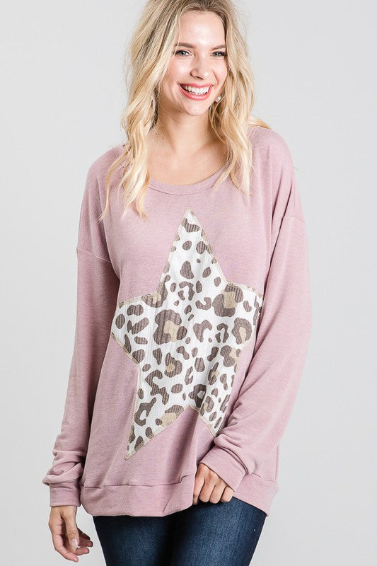 Leopard Star Top