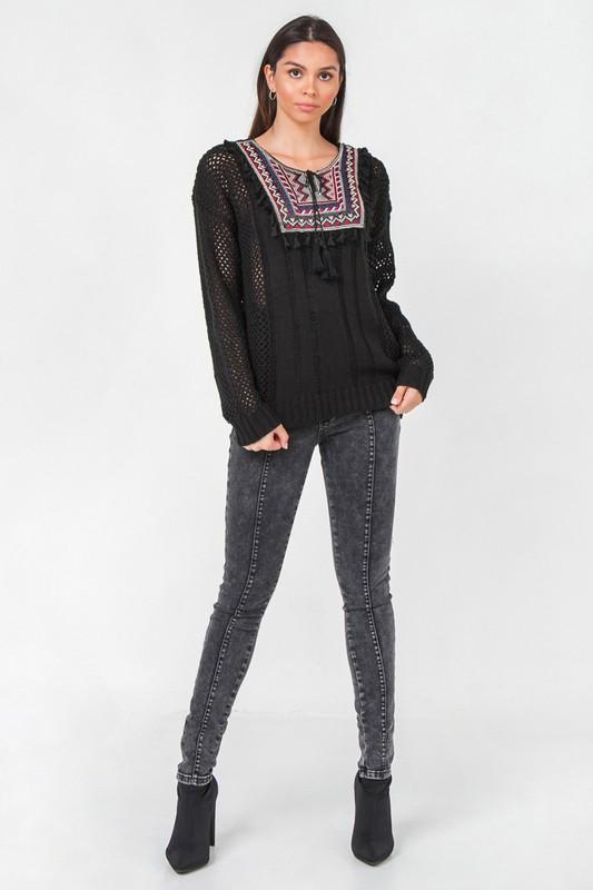 Waffle Knit Sweater - Simply Fabulous Boutique