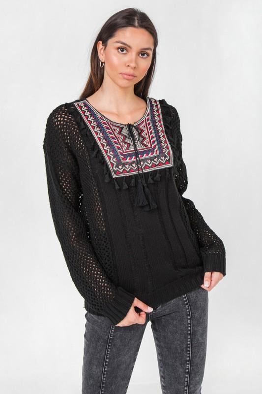 Waffle Knit Sweater - Simply Fabulous Boutique