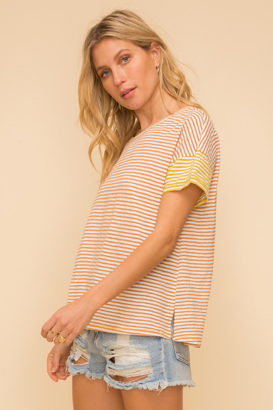 Copper Striped Tee