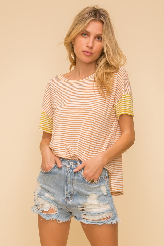 Copper Striped Tee