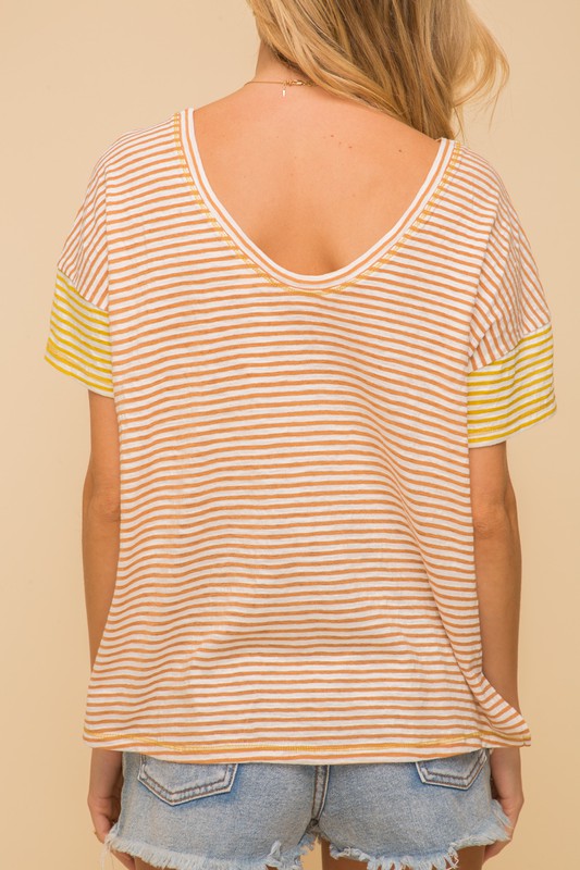 Copper Striped Tee