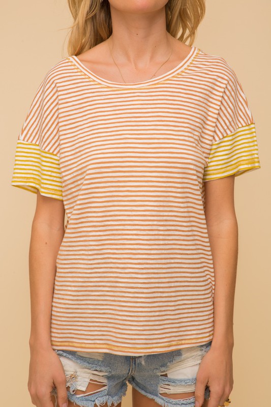 Copper Striped Tee