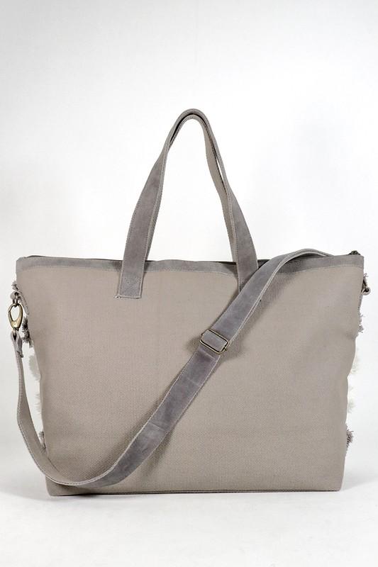 Hand Woven Pom Pom Boston Bag - Simply Fabulous Boutique