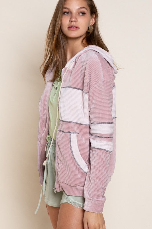 Hooded Corduroy Jacket