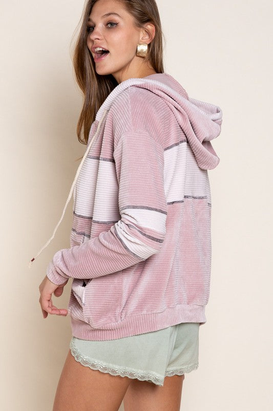 Hooded Corduroy Jacket