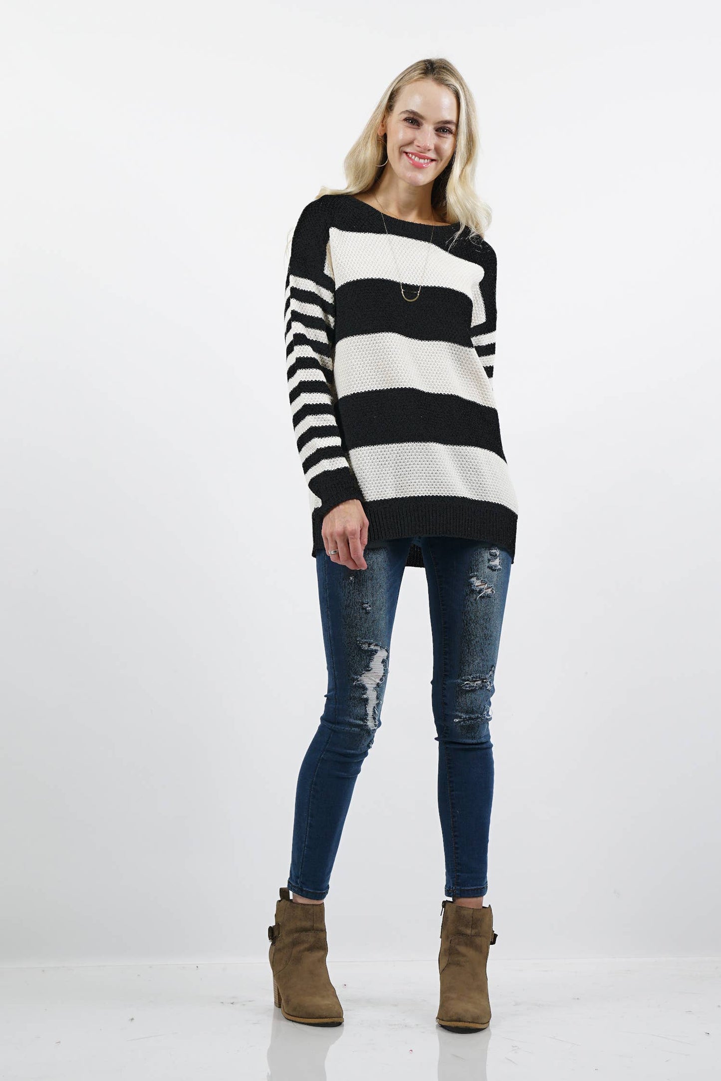 Eloise Striped Pullover Sweater