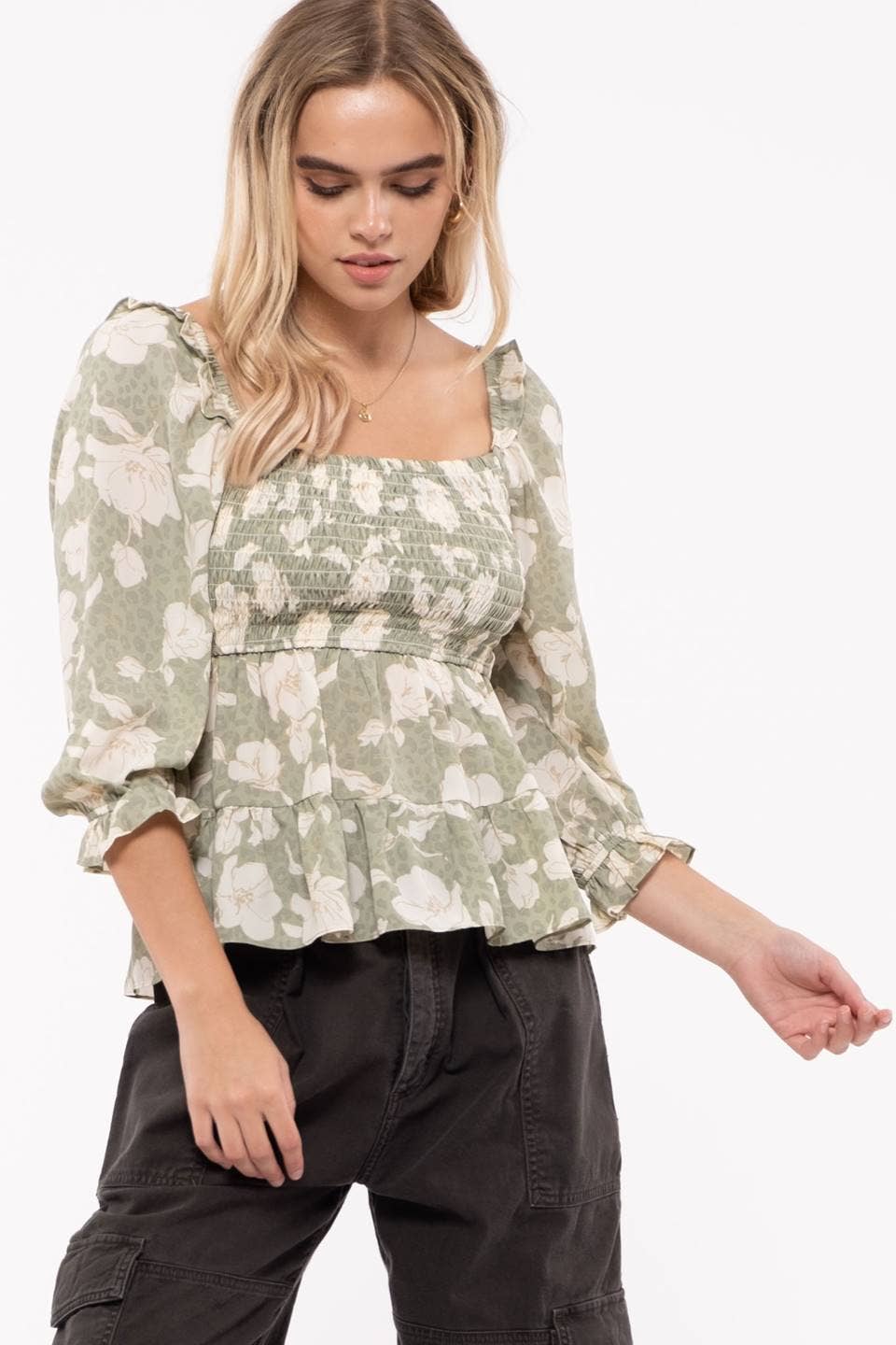 Serenity Smocked Top