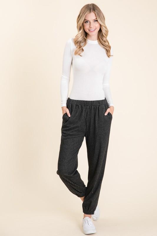 Striped Casual Lounge Pants - Simply Fabulous Boutique
