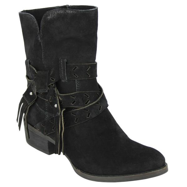 Black Suede Tassel Boots - Simply Fabulous Boutique