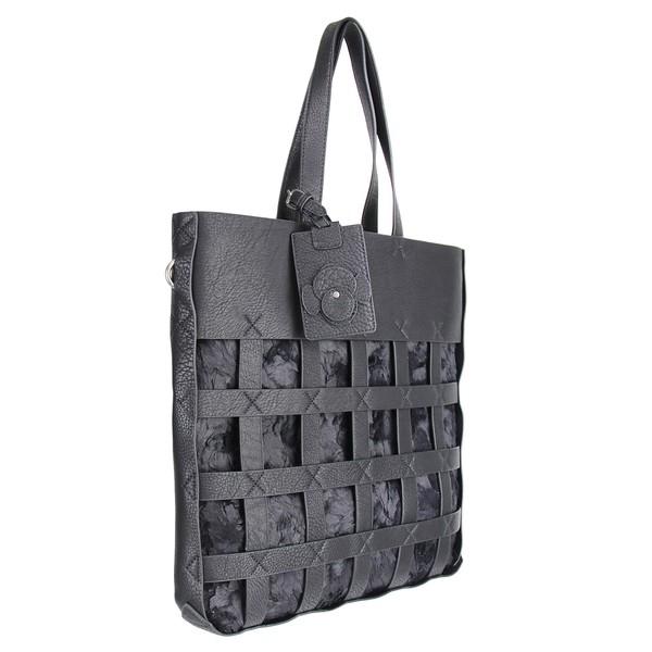 Black Leather Caged Bag - Simply Fabulous Boutique