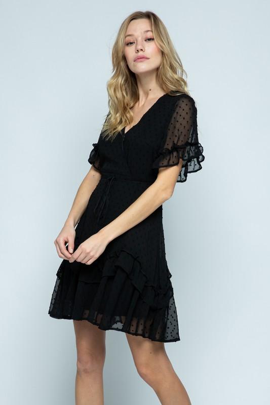 Swiss Dot Wrap Dress - Simply Fabulous Boutique