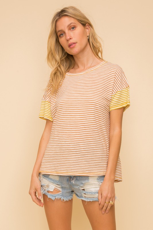 Copper Striped Tee