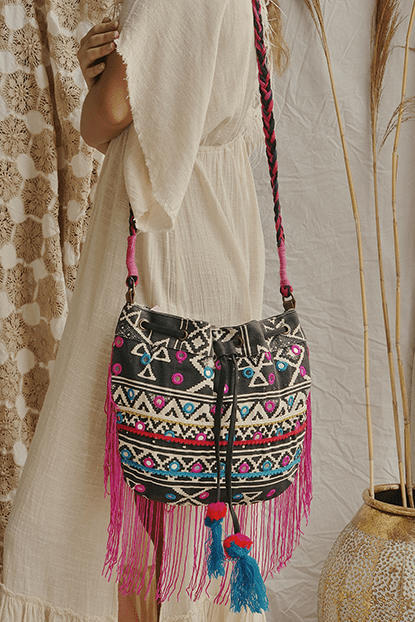 Hobo Bag with Tassels - Simply Fabulous Boutique