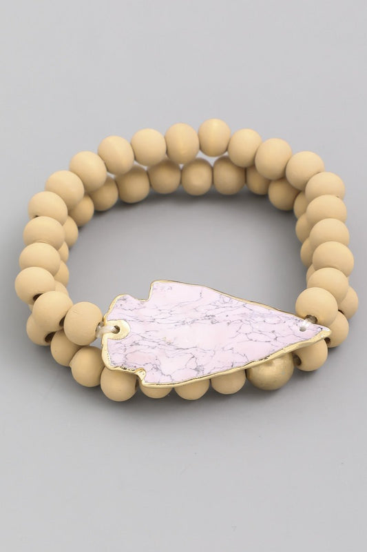 Stone Arrow Bead Bracelet - Simply Fabulous Boutique