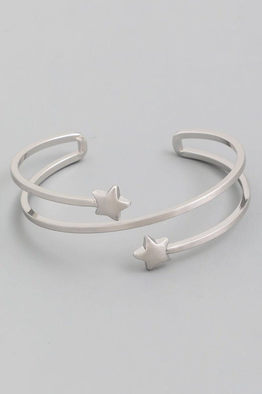 Silver Star Cuff Bracelet - Simply Fabulous Boutique