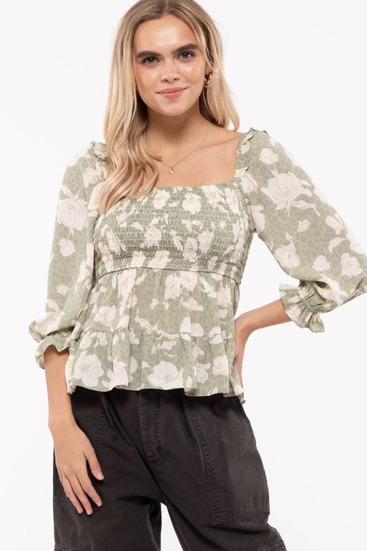 Serenity Smocked Top